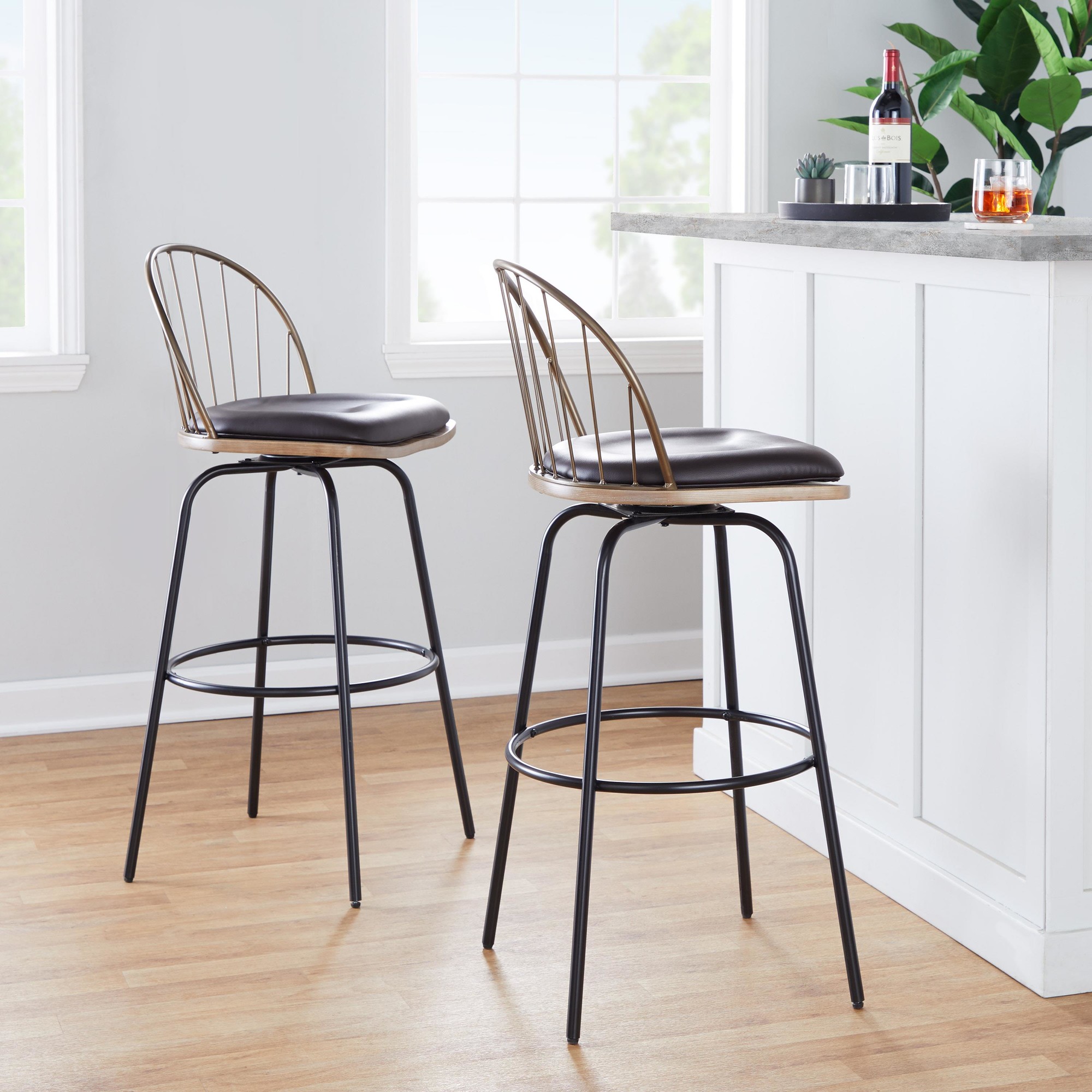 Riley Claire 30" Fixed-height Barstool - Set Of 2